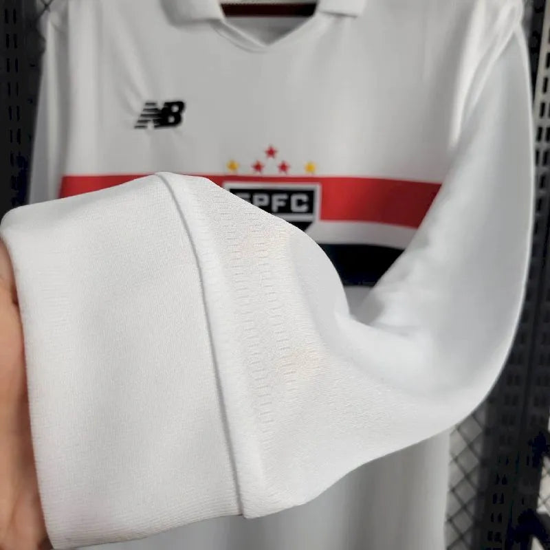 Men's São Paulo 2024/25 Home Long Sleeve Jersey