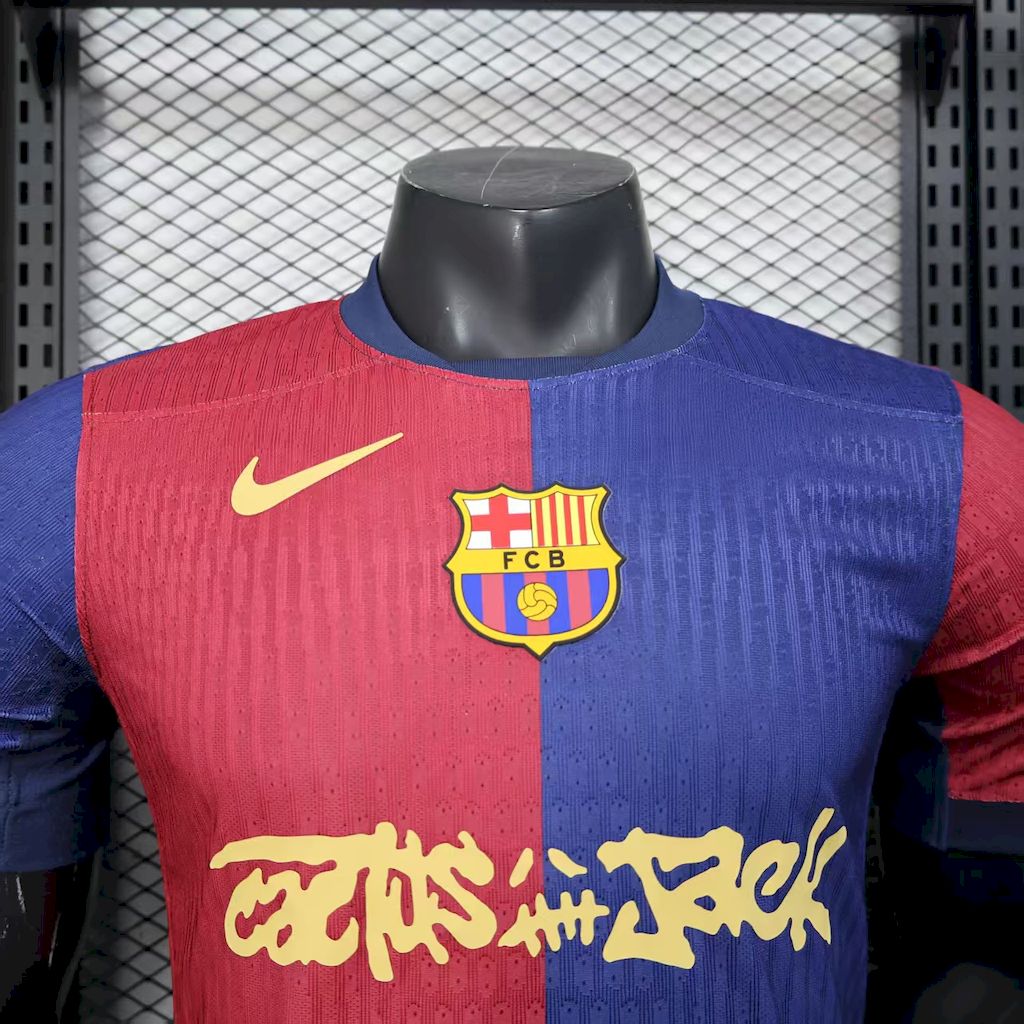Men’s Barcelona 2024/25 Player Travis Scott Edition Home Jersey