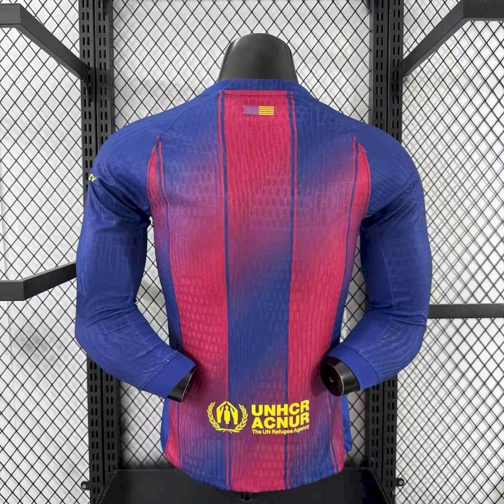 Men’s Barcelona 2025/26 Travis Scott Edition Player Home Long Sleeves Jersey