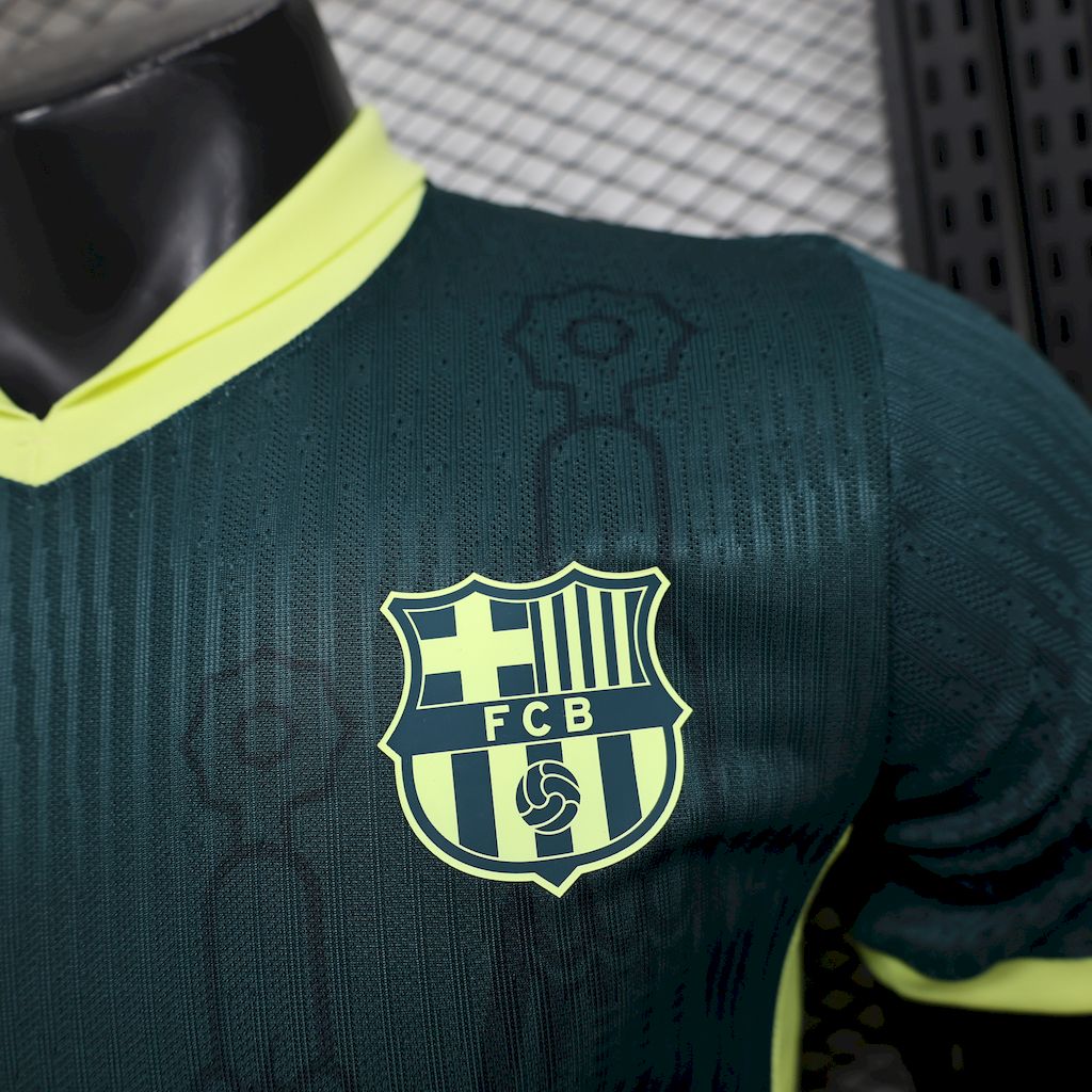 Men’s Barcelona 2024/25 Player Dark green training Jersey