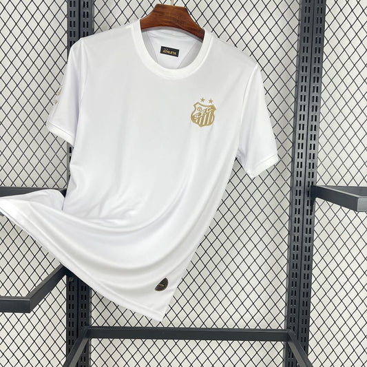Mens Santos 2025/26 Pele 1.000 GOALS White Jersey