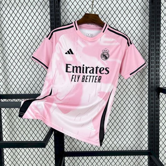Men's Real Madrid 2024/25 Fan Special Edition Pink White Jersey