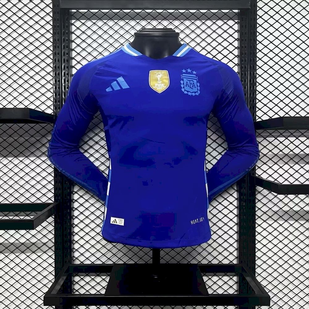 Men's Argentina 2024/25 Player Away Long Sleeve Jersey