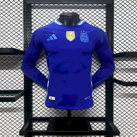 Men's Argentina 2024/25 Player Away Long Sleeve Jersey