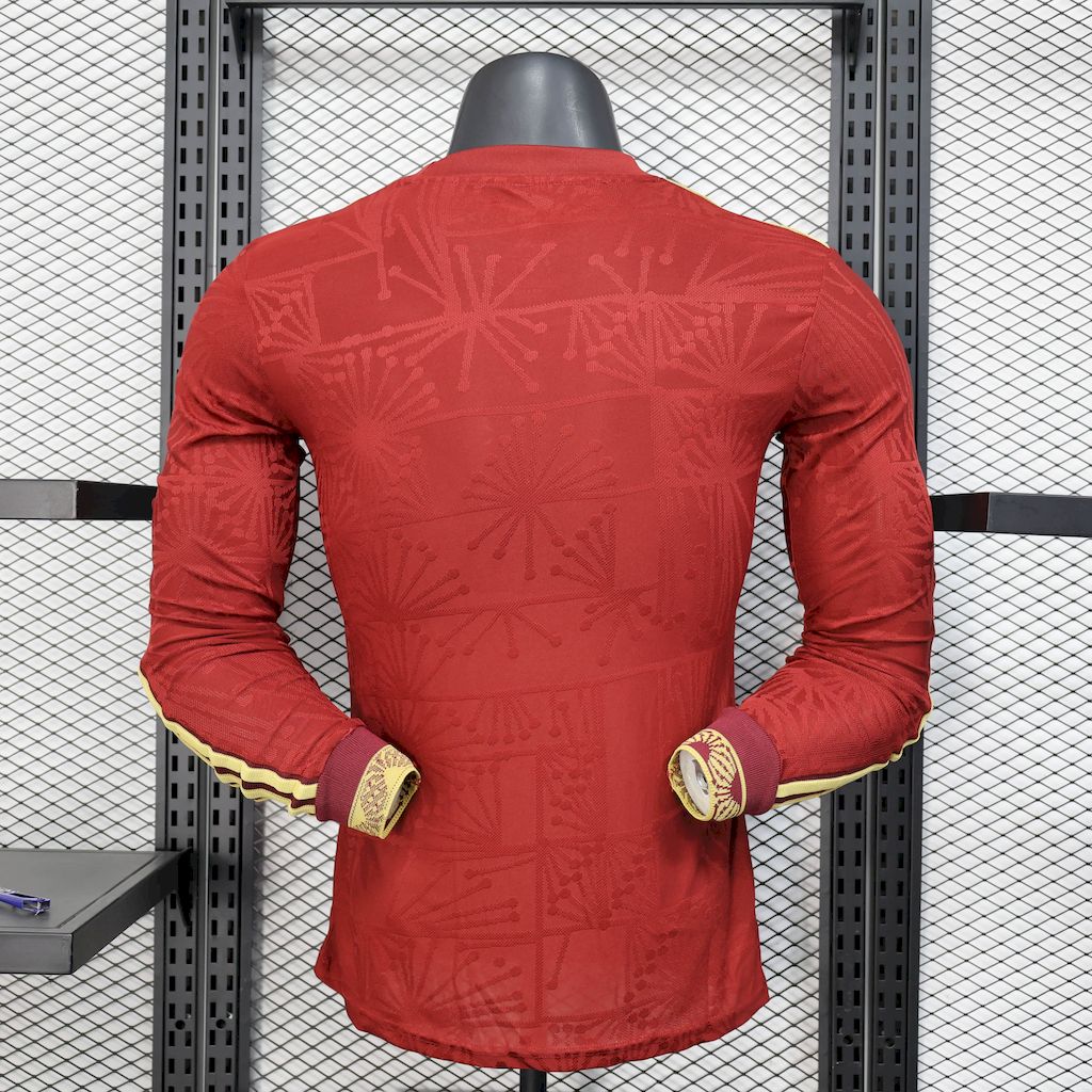 Men's Mexico 2025/26 Player Red Long Sleeves Jersey