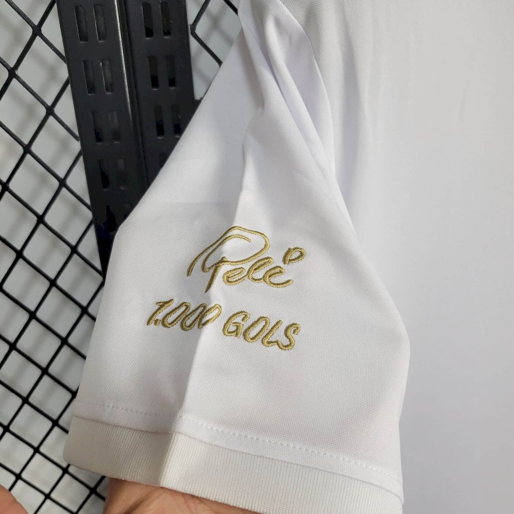 Mens Santos 2025/26 Pele 1.000 GOALS White Jersey