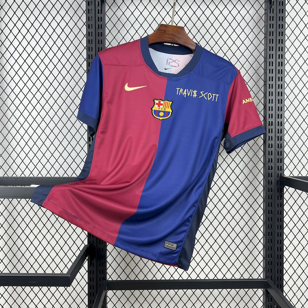 Men’s Barcelona 2024/25 Fan Home Travis Scott Special Jersey