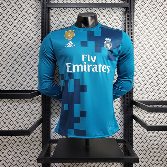 Real Madrid 2017/18 Retro Third Long Sleeves World Champions Patch Jersey