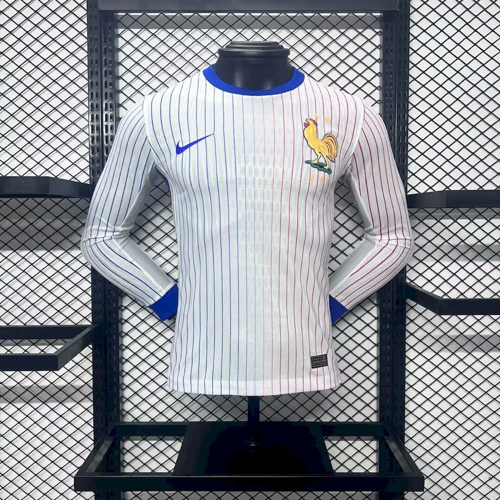 Men's France 2024/25 Player Away Long Sleeve Jersey