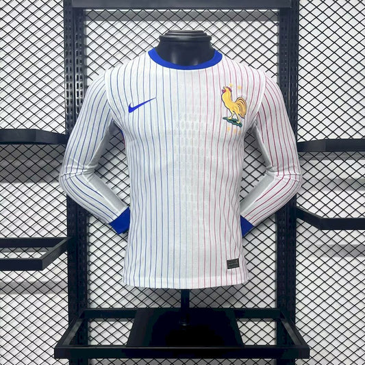 Men's France 2024/25 Player Away Long Sleeve Jersey