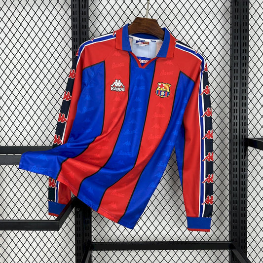 Barcelona 1995/97 Retro Home Long Sleeves Jersey