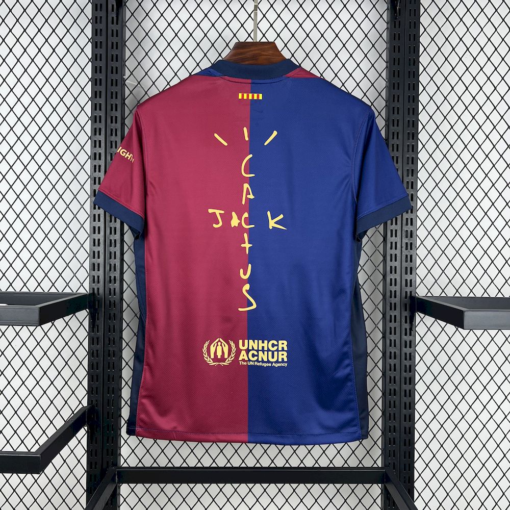 Men’s Barcelona 2024/25 Fan Home Travis Scott Special Jersey