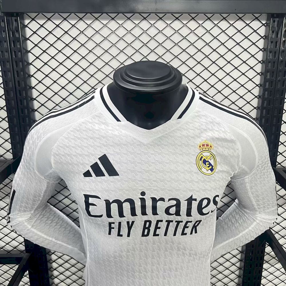 Men's Real Madrid 2024/25 Player Home Long Sleeves Jersey