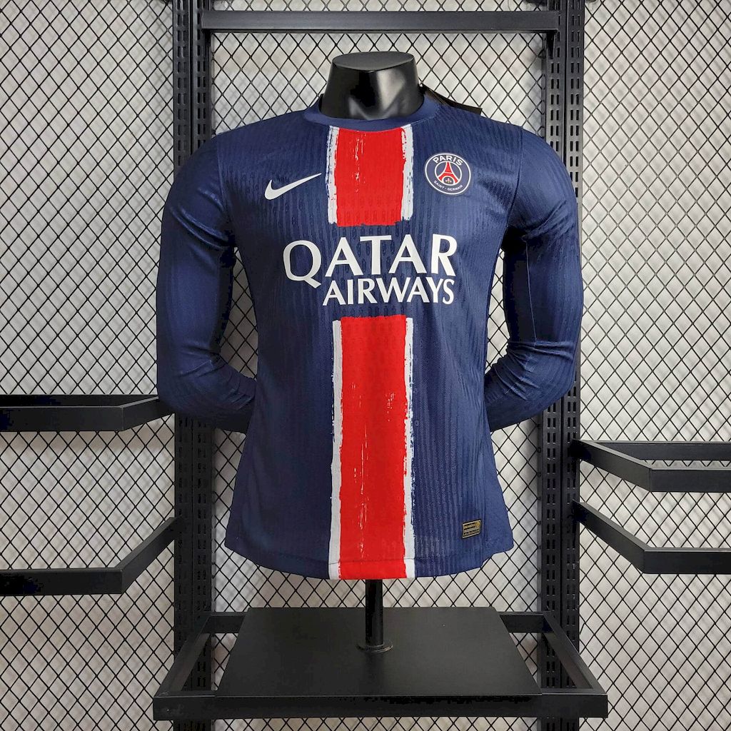 Men's Paris Saint-Germain 2024/25 Player Home Long Sleeve Jersey