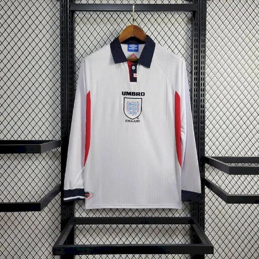 England 1998 Retro Home Long Jersey