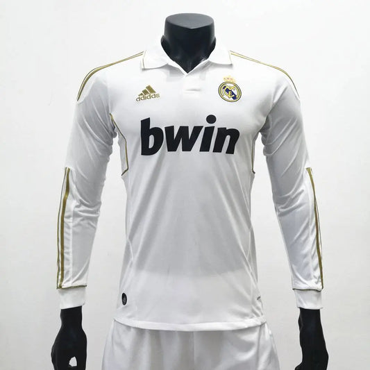 Real Madrid 2011/12 Retro Home Long Sleeves Jersey