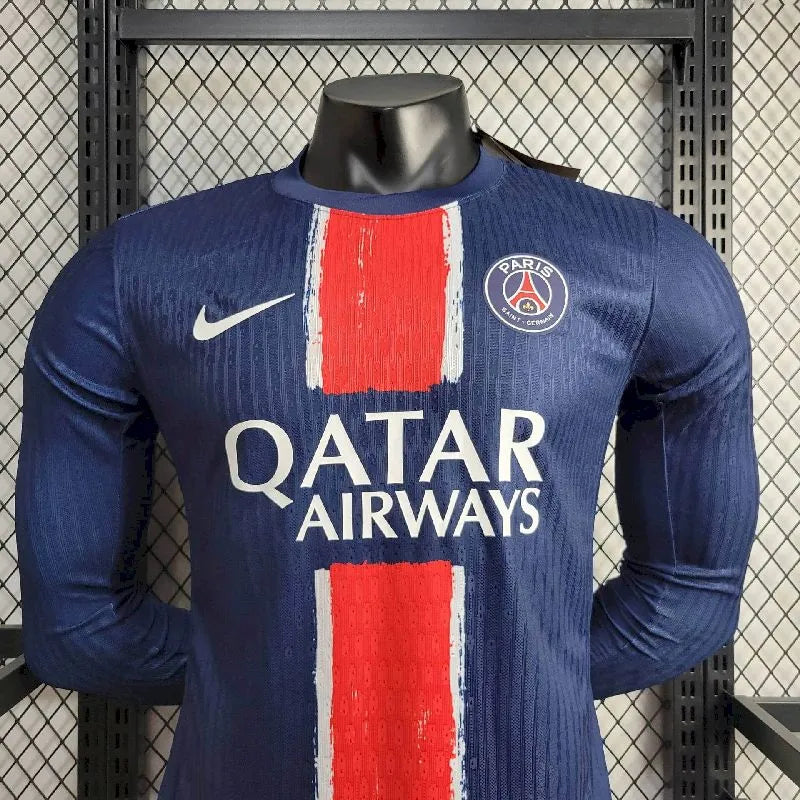 Men's Paris Saint-Germain 2024/25 Player Home Long Sleeve Jersey