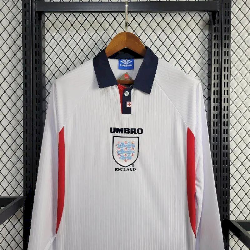 England 1998 Retro Home Long Jersey