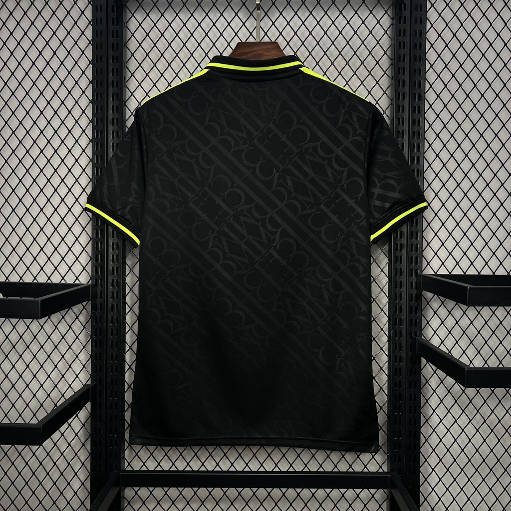 Men's Real Madrid 2024/25 X Fan BLACK AND NEON UNIQUE Jersey