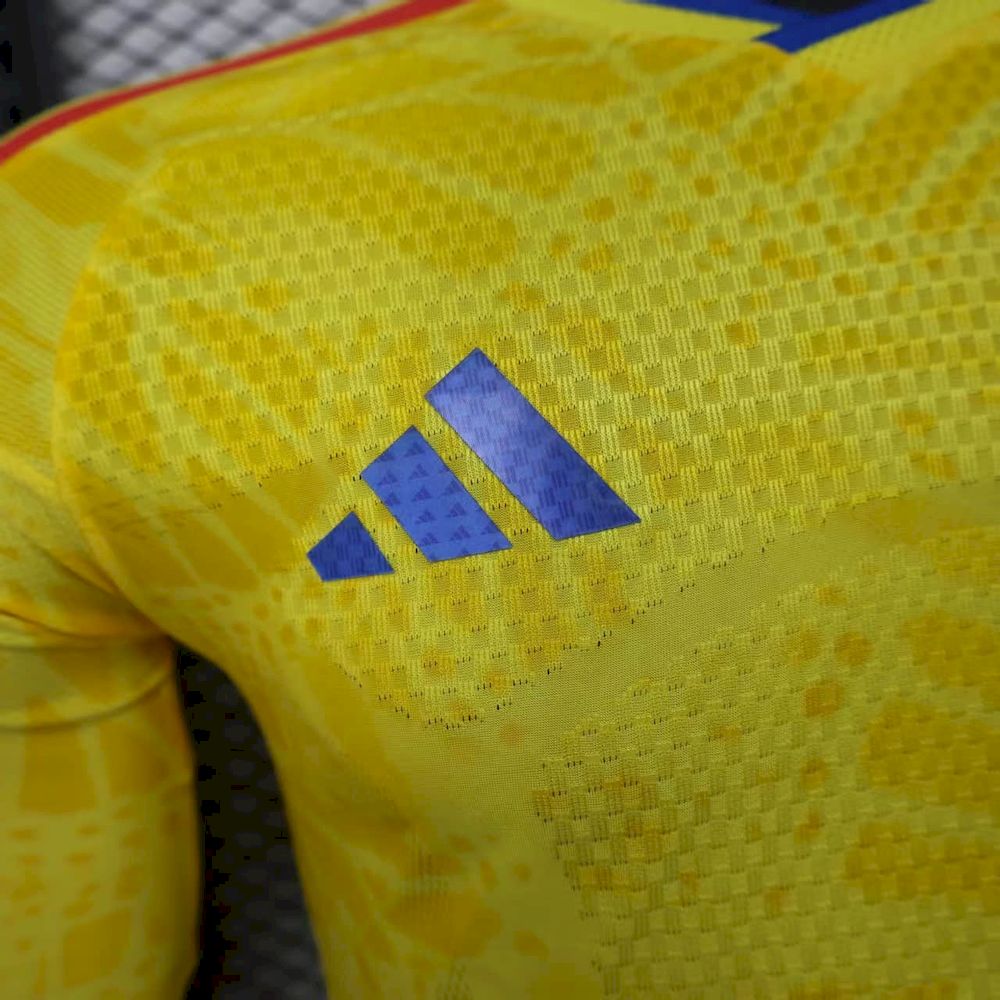 Men's Colombia 2026 World Cup Home Long Sleeve Jersey Player Version