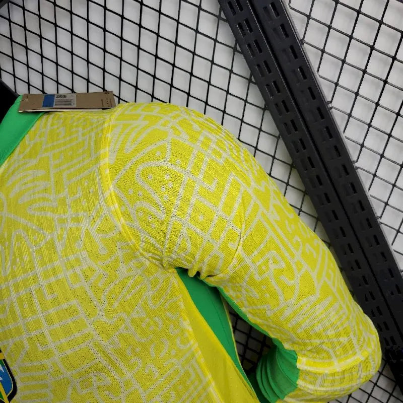 Men's Brazil 2024/25 Player Home Long Sleeve Jersey