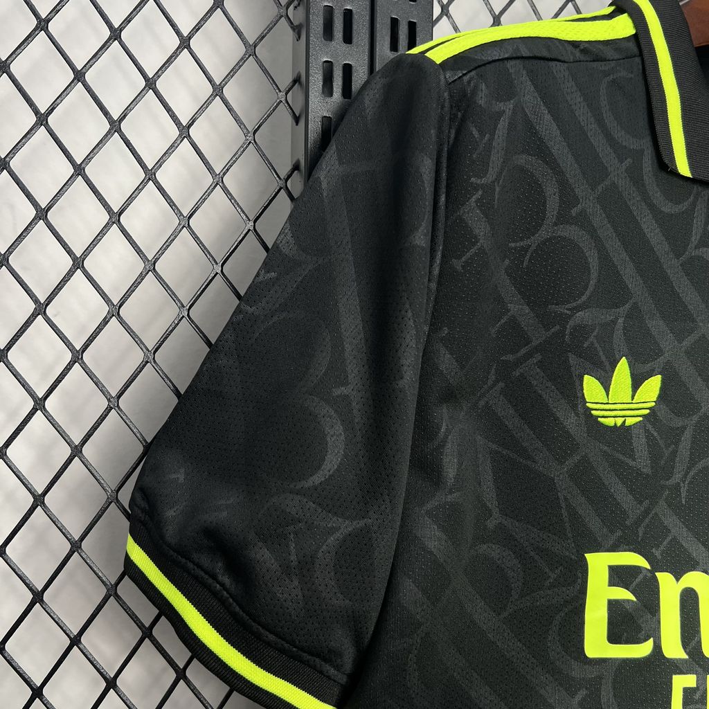 Men's Real Madrid 2024/25 X Fan BLACK AND NEON UNIQUE Jersey