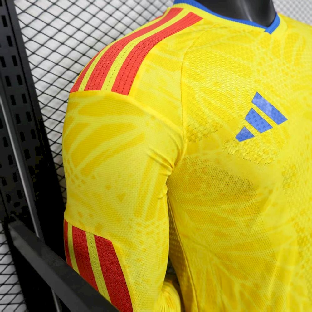 Men's Colombia 2026 World Cup Home Long Sleeve Jersey Player Version