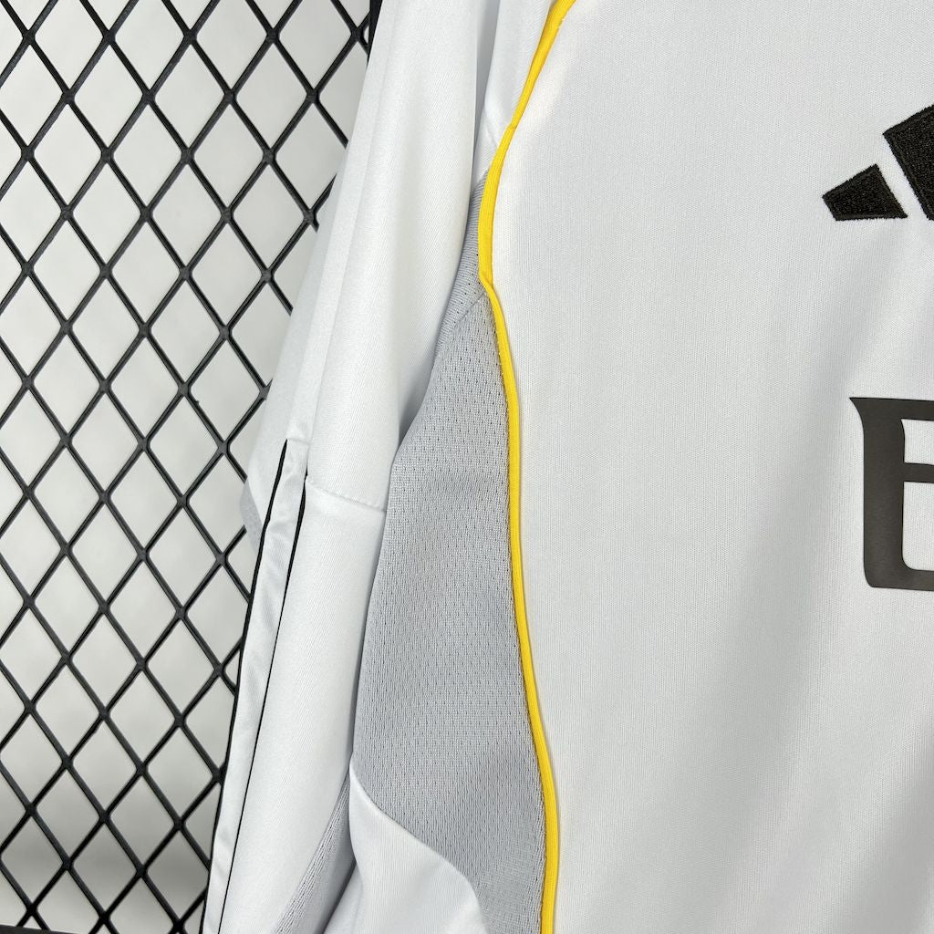 Men’s Real Madrid 2025/26 Fan Home Long Sleeves Jersey