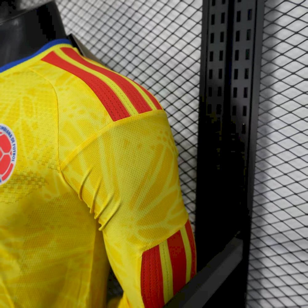 Men's Colombia 2026 World Cup Home Long Sleeve Jersey Player Version