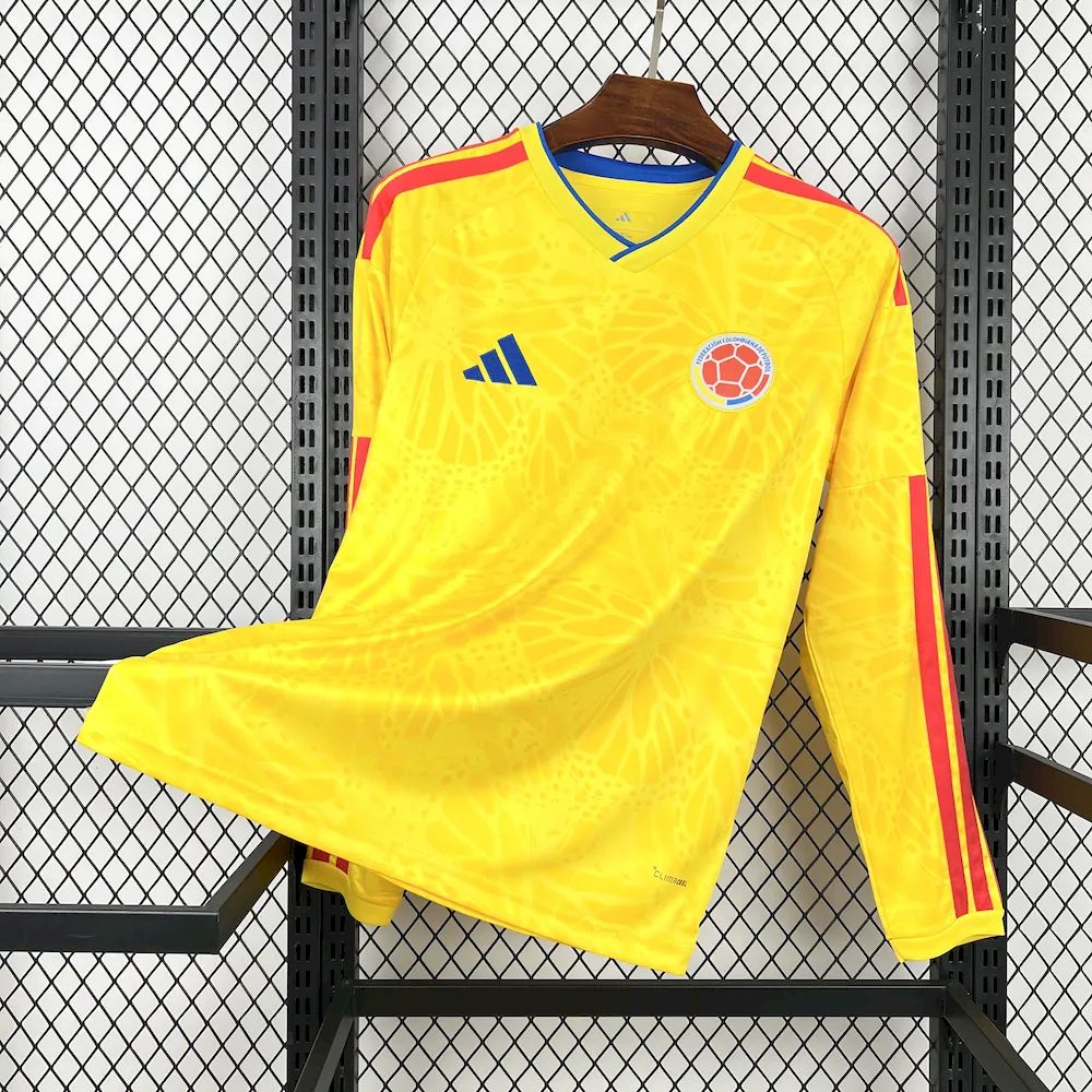 Men's Colombia 2026 World Cup Home Long Sleeve Jersey