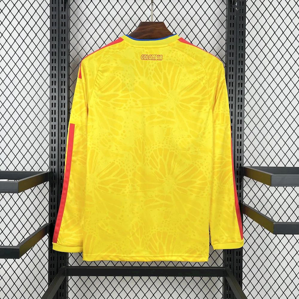 Men's Colombia 2026 World Cup Home Long Sleeve Jersey