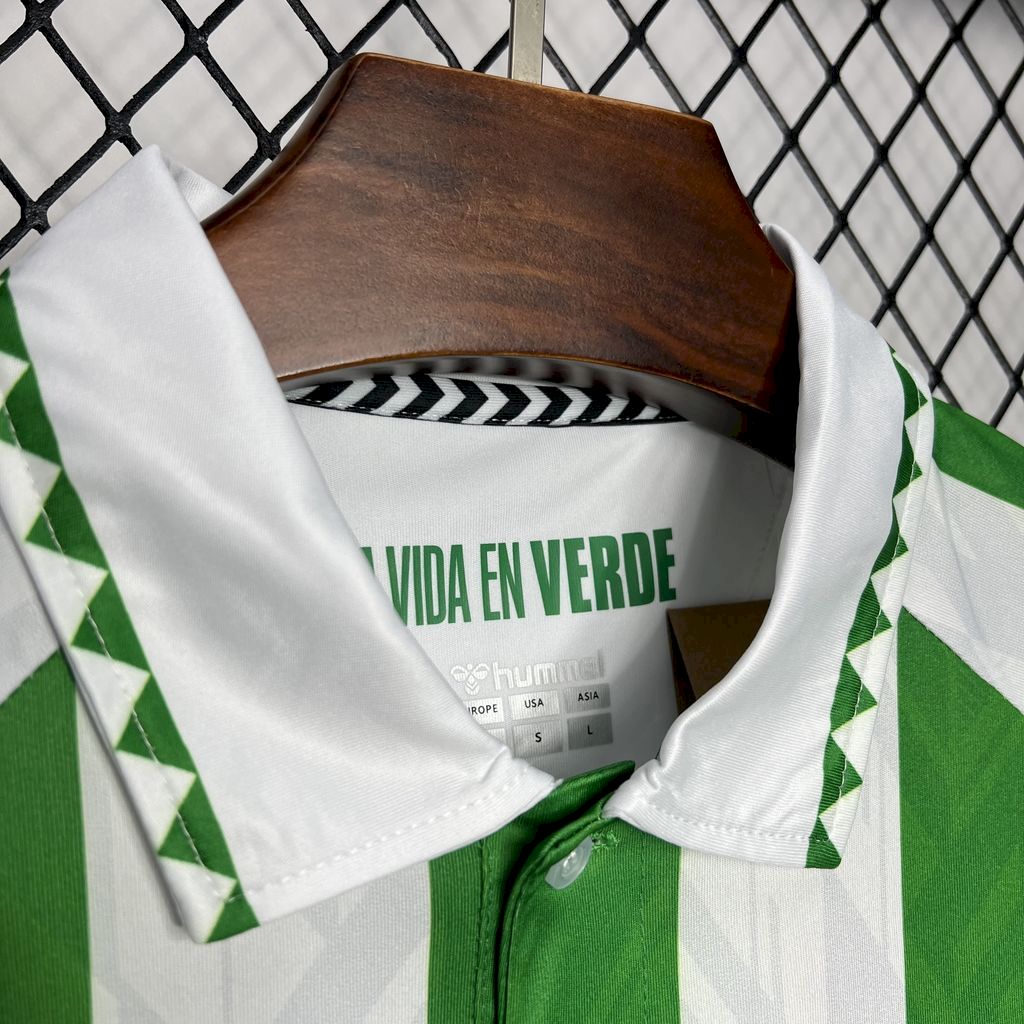 Men’s Real Betis 2024/25 Fan With Sponsors And Patch Home Jersey