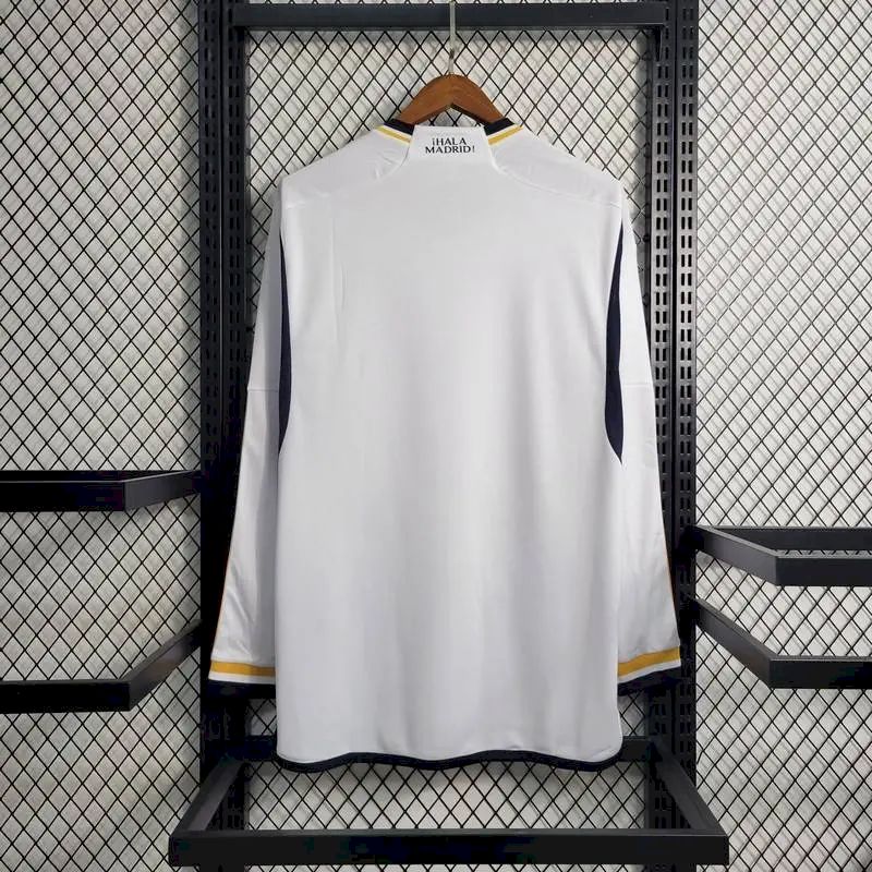 Men's Real Madrid 2023/24 Fan Home Long Sleeves Jersey