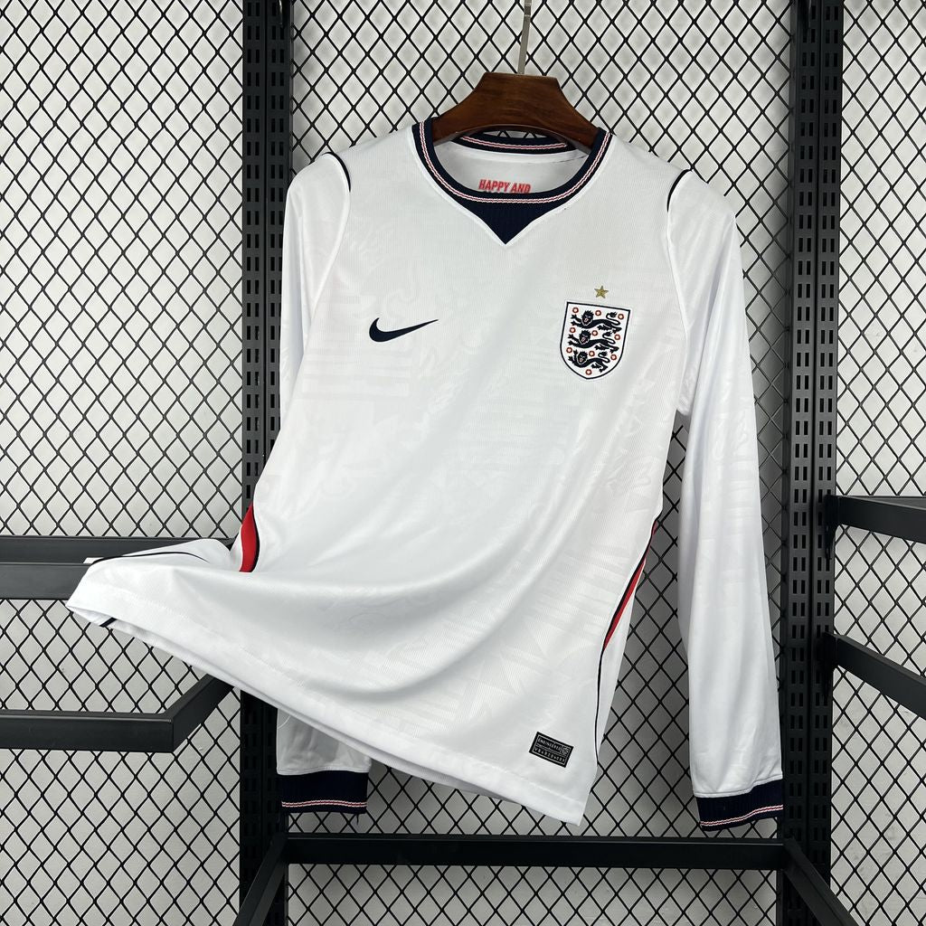 Mens England 2026 World Cup Home Long Sleeve Jersey - Image 1