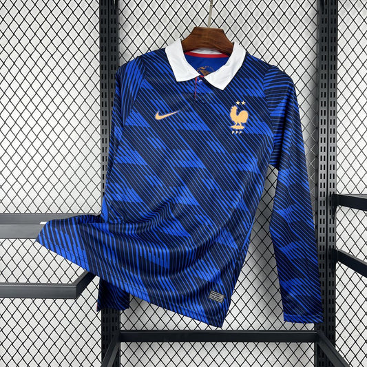 Mens France 2026 World Cup Home Long Sleeve Jersey - Image 1