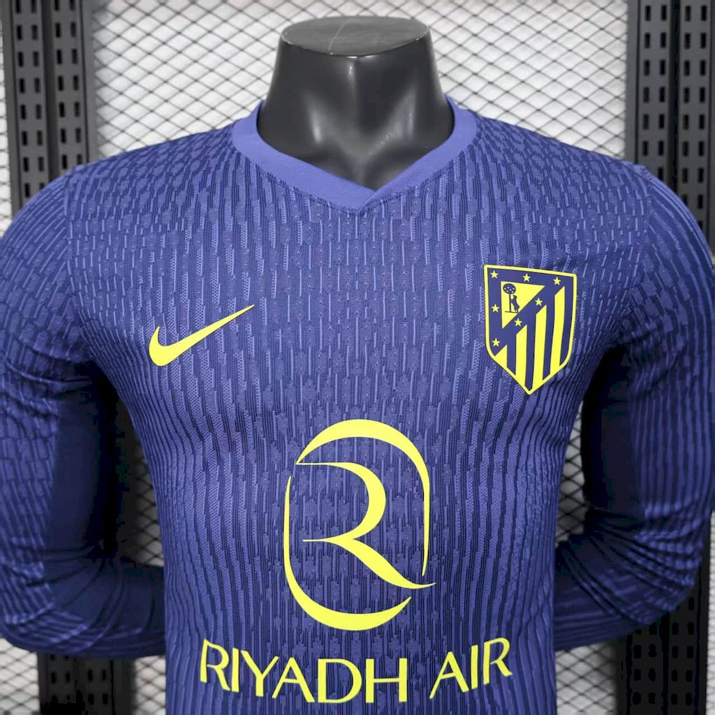 Men’s Atletico Madrid 2025/26 Player Third Long Sleeves Jersey